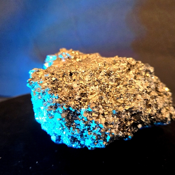 Raw Pyrite Cluster 3.75" Peru Pyrite Crystal Cubes In Matrix 512.5g SEE VIDEO - Picture 5 of 17
